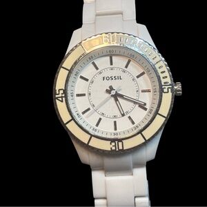 W36 FOSSIL ES2442 Watch Steel Polycarbonate Unisex Quartz 266VV19